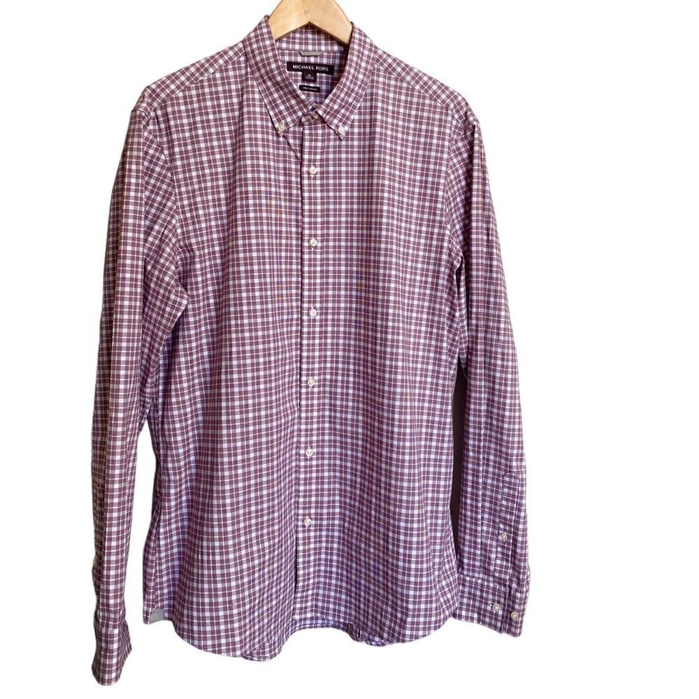 Michael Kors Men's Trim Stretch Shirt Size X-Large